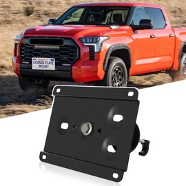 No Drill Front License Frame Compatible with Toyota Tundra 2022-2024 (4th Gen XK70) Anti-Theft License Plate Grille Mount Holder Car Tag Covers Rust-Proof, Rattle-Proof Car Accessories