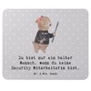 Mr. & Mrs. Panda Mauspad Security Mitarbeiterin Herz - Geschenk,