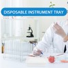 VILLCASE 100pcs Disposable Plastic Trays, Instrument Tray Medical Instrument Rectangular