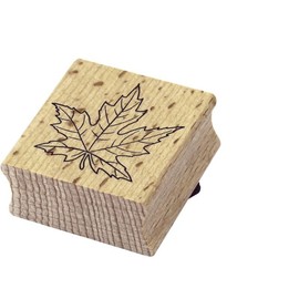 Artoz Stamp - Wooden Stamp - Maple Leaf - 40 x 40 mm - Motif Stamp for Card Making for Invitations, Birthday, Greetings