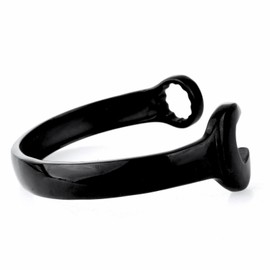 COPAUL Punk Rock Jewelry Men Stainless Steel Wrench Cuff Off Bangle,Black