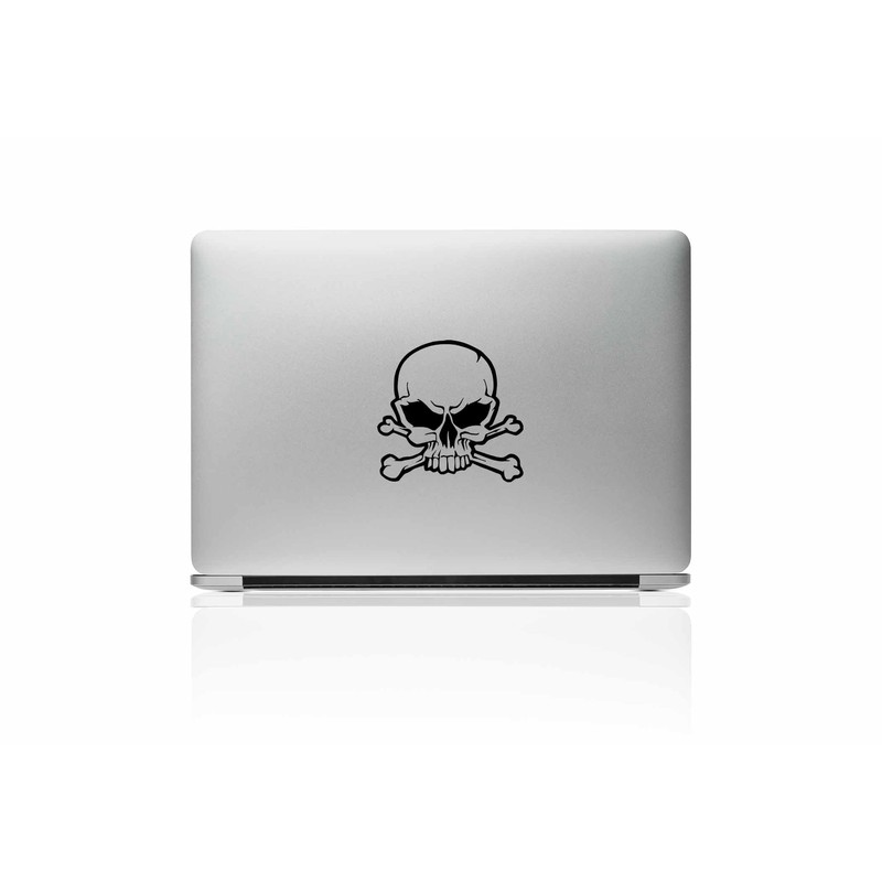 Astute Grace Skeleton Head Crossbones Skull Head Vinyl Decal Die