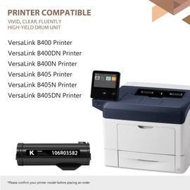 B400 / B405 Black Toner Cartridge 2/Packs Compatible Versalink B400 / B405 Toner Cartridge 106R03582 Replacement for Xerox VersaLink B400 B400DN B400N B405 B405N B405DN Printer Ink
