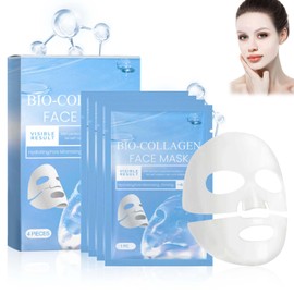 Allony Biodance Bio-collagen Real Deep Mask, Bio Collagen Face Mask, Bio Collagen Mask Overnight, Deep Hydration, Firming and Repairing(4pcs)