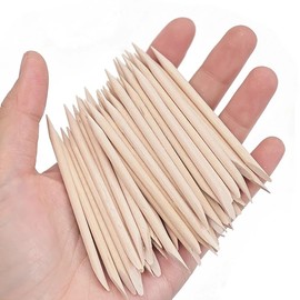 100 Pcs Orange Wood Nail Sticks Multi Functional Double Sided Cuticle Pusher Remover Manicure Pedicure Tool for Manicure Pedicure