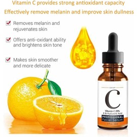 Sérum Facial De Vitamina C, Sérum De Vitamina C Para El Rostro, Sérum De Vitamina C 100% Puro Para Hidratar, Reafirmar Y Unificar El Tono De La Piel Del Rostro - 30 Ml