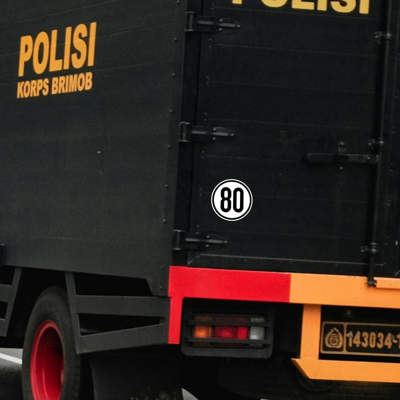 Speed Sticker Film km/h Speed Sign Diameter 20 cm (6