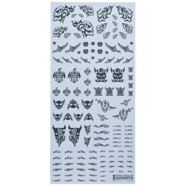 Haikyu Parts TTD-02-GRE Tattoo Decals, 02, Skull, Tattoo Gray, Pack of 1, Plastic Model Decal