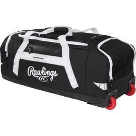 Rawlings | YADI 2.0 Wheeled Catcher's Bag | Yadier Molina Model | Baseball/Softball | BLACK