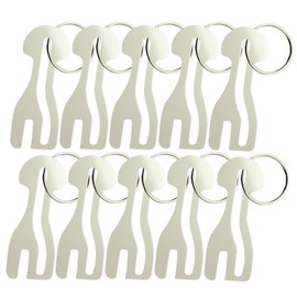 10 Pcs Shopping Trolley Key,Shopping Cart,Portable Token with Aluminum Key RingSuitable for Supermarket and Convenience Store Unlocking