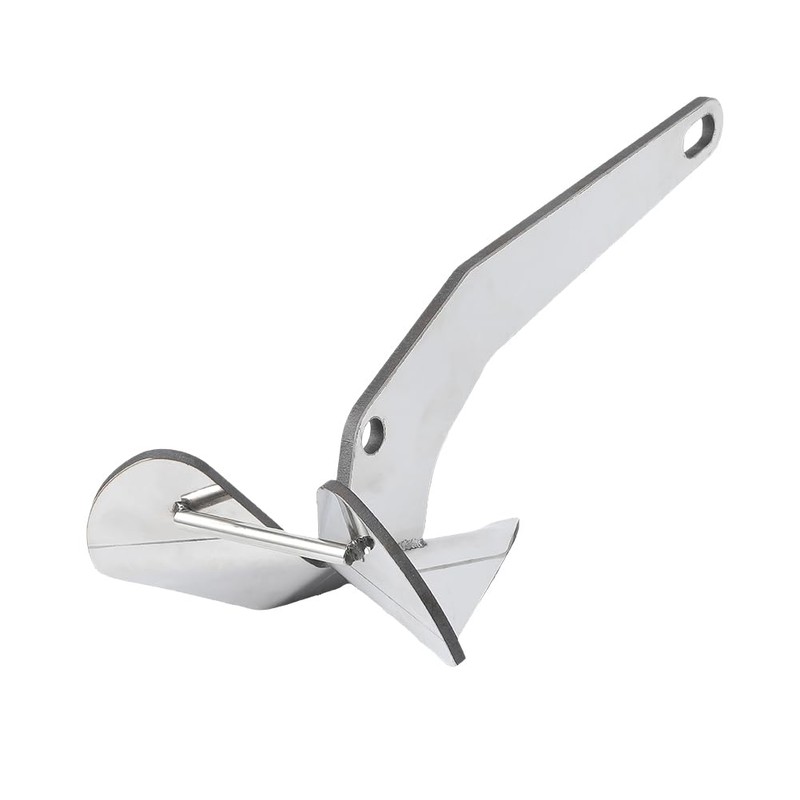 MERXENG 22lbs Triangle Boat Anchor, 316 Stainless Steel Delta-Style Anchor,