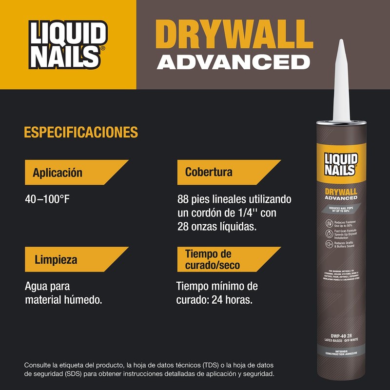 Liquid Nails Drywall Advanced 28 oz. Off-White Latex-Based Interior Drywall
