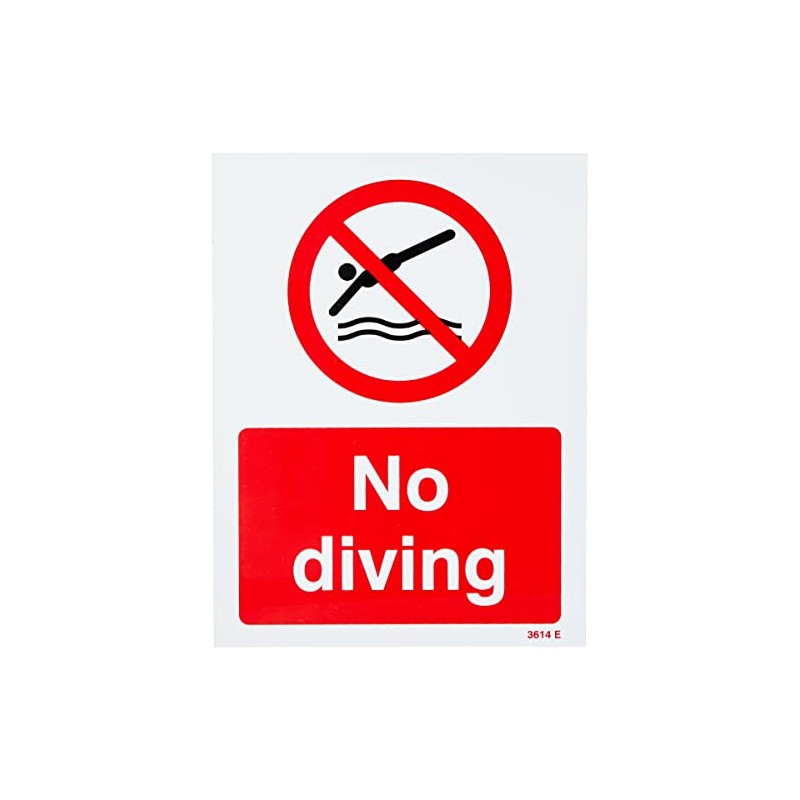 Caledonia Signs 13614E No Diving Sign, 200 mm x 150