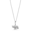 LeCalla 925 Sterling Silver Micro Pave CZ Elephant Pendant Necklace