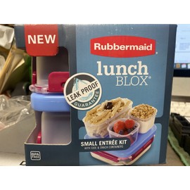 Rubbermaid, Part #7V92, Lunch Blox, Small Entree Kit, W/Side & Snack Containers
