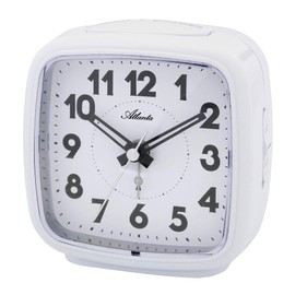 Atlanta Radio Alarm Clock Analogue with Light Snooze Easy to Read Numbers - 1837/0 (White)