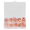 220Pcs Sealing Copper Gasket Flat Round Ring Washer Assortment Kit