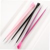 IWOWHERO 3pcs Dual-ended Nail Art Tweezers Straight Tweezers for Nail