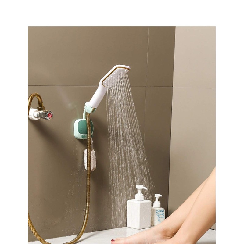 Mnixy Q0OJ Universal 360° Adjustable Rotatable Shower Head Holder, Black,