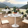 SoarFlash White Round Dining Table, 24" Tulip Table 2-4 People