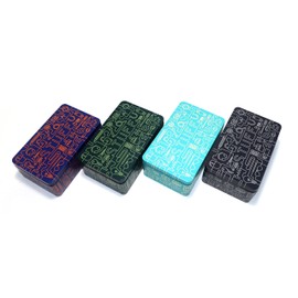 TINIT Stuff Tin - Man Tin Miscellaneous Storage Box (Navy/Orange)