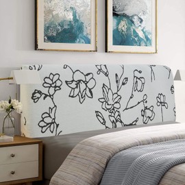 MUMOHO Stretch Bed Headboard Covers, Headboard Covers for Full Queen California King,Velvet All-Inclusive Elastic Headboard Protection Cover