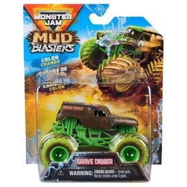 Monster Jam Mud Blasters Color Change Series 1 Grave Digger, Die-Cast Monster Truck