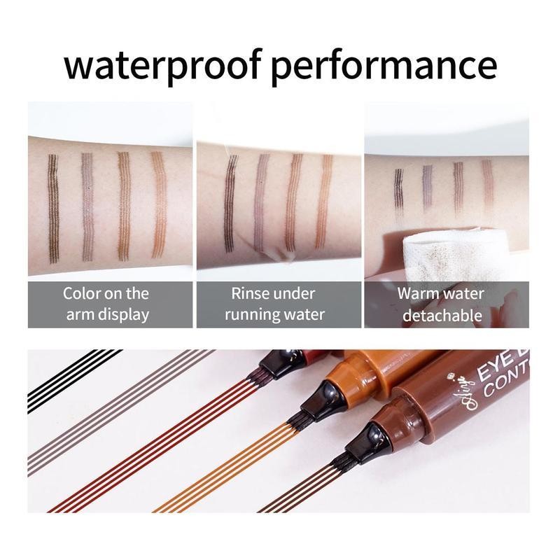 Four Claw Liquid Eye Brow Pen, 1 CountWaterproof Long-lasting Eyebrow