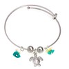 Cape Cod Jewelry-CCJ 3D Turtle and Colored Sand Stones Bangle