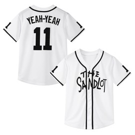 Vilojen The Sandlot Jersey Youth Alan Yeah-Yeah McClennan Stitched Kids Movie Baseball Jersey Gifts for Kids XS-XL(Small) White