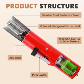 Powerful Electric Fish Scaler Remover, Cordless Fish Scraper Descaler Tool with Built-in 12v Rechargeable Battery, for Outdoor & Kitchen Use Efficient Fish Scale Cleaning