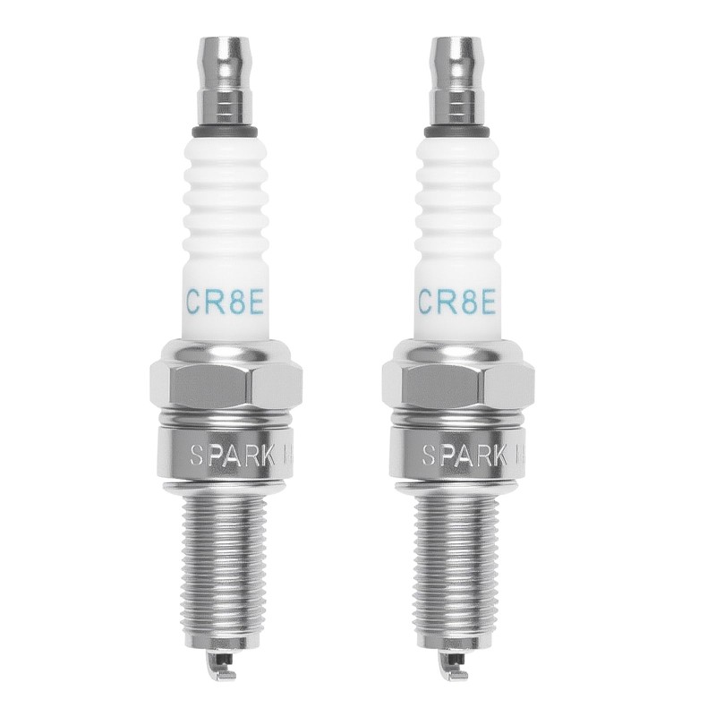 2PC CR8E Spark Plug Replacement, Motorcycle Engine Spark Plug with