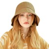 WHITE SANDS MOJA Linen Victorian Bonnet Hat Sun Cap, Foldable