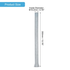 sourcing map 13.78''x0.76'' Spring Tube Bender for Pipe O.D. 3/4'', Bending Spring for Copper Tubing, Spiral Spring Bender for Copper, Aluminum and Thin Wall Steel Tubing, Silver