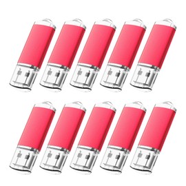 KOOTION USB Flash Drive 4 GB 50 Pack USB 2.0 Memory Stick Cap Design USB Drive USB Stick Thumb Pen Drive Data Storage Mini Stick for PC Mac Laptop Tablet TV Car (50Pack, Red)