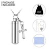 abooxiu Cylinder Cremation Jewelry for Ashes Memorial Urn Necklace for