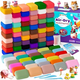 ARTPAR 용 ARTPAR 에어 드라이 클레이 90가지 색상 모델링 모델 매직 조각 도구가 포함된 DIY 성형 스타터 키트 부드럽고 끈적이지 않는 3 12세 및 미술 공예품. [102 Colors] Yong ARTPAR Air Dry Clay 90 Colors Modeling Model Magic Sculpting Tools Included DIY Molding Starter Kit Soft and Non-Sticky for Ages 3 to 12 