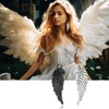 CENWA Black And White Angel Wing Earrings Angel Devil Dangle