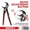 ARROW 10" Groove Joint Plier Quick Adjust Water Pump Pliers