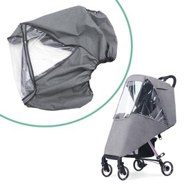 Tiiyee Stroller Rain Cover, Universal Baby Travel Weather Shield Waterproof Windproof Protection Breathable Protect from Dust with Storage Pocket for Most Single Strollers Jogging Pushchairs