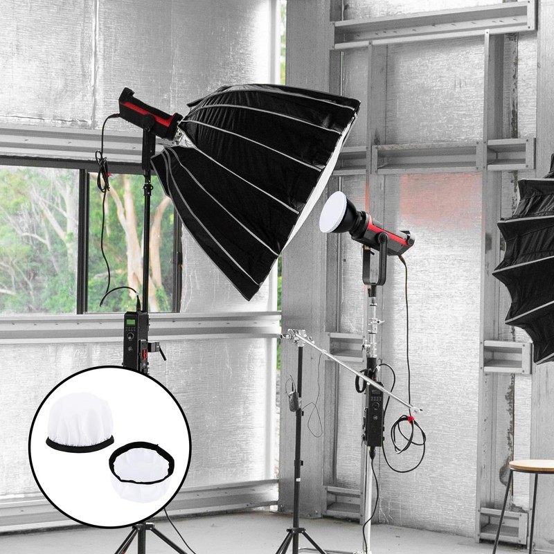 2Pcs Light Diffuser Sock, 7"/18cm Diffuser Lamp Cover White Soft