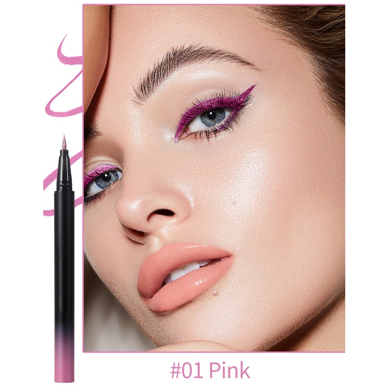 Erinde Pink Liquid Glitter Eyeliner, Liquid Glitter Eyeliner Pen, Metallic