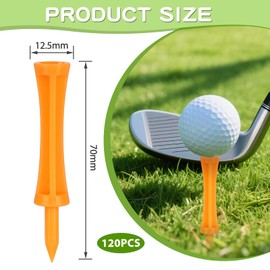 pupuluck 70mm Golf Tees Plastic 120pcs Castle Tees Golf Durable Portable Golf Tee Biodegradable Eco Friendly Sustainable Tees