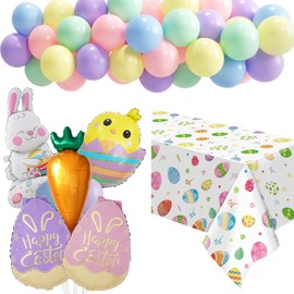 Bonropin Easter Balloons Party Decorations - Easter Balloon Kit Set for Festive Decorations, Includes Assorted Colors & Designs for Indoor/Outdoor Party