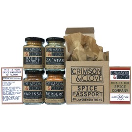 Spice Passport Foodie Gift Set by Crimson and Clove. Paleo, Vegan, Keto and Low Carb Friendly, No Sodium, Sugar Free, No MSG.