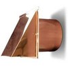 8 Inch Copper Exterior Side Wall Cap with Damper Only