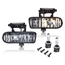 CNNELL Fog Lights Compatible With 2000-2006 GMC Yukon/Yukon XL,Driving Fog Lamps Driver & Passenger Side Pair (Smoky lens)