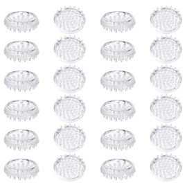 PATIKIL Round Spike Carpet Protector, 24 Pcs Plastic Furniture Caster Cups for Furniture Legs Sofas Tables Chairs Home Office Use, Clear