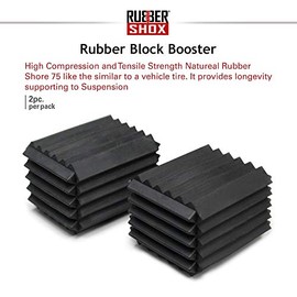 U.S RubberShox Automotive Coil Spring Block Boosters Series Pack, Performance Enhancement for Car Coil Spring Shock Absorption and Protection of Auto Suspension System (1.25" x 1" x 1")