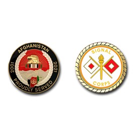 US Army Signal Corps Afghanistan Service Challenge Coin